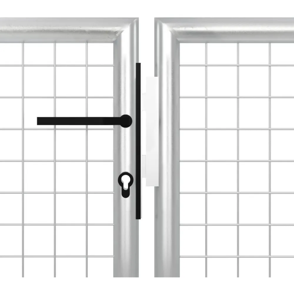Online FinePRICE Puutarhaportti teräs 350x100cm hopea