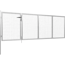 Online FinePRICE Puutarhaportti teräs 350x100cm hopea