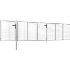 Hot FinePRICE Puutarhaportti teräs 500x75cm hopea