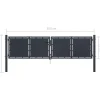 Discount FinePRICE Puutarhaportti teräs 300x75cm umpinainen antrasiitti