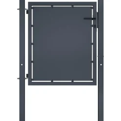 Hot FinePRICE Puutarhaportti teräs 100x75cm umpinainen antrasiitti