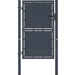 Discount FinePRICE Puutarhaportti teräs 100x150cm umpinainen antrasiitti