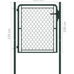 New FinePRICE Puutarhaportti teräs 100x100cm vihreä