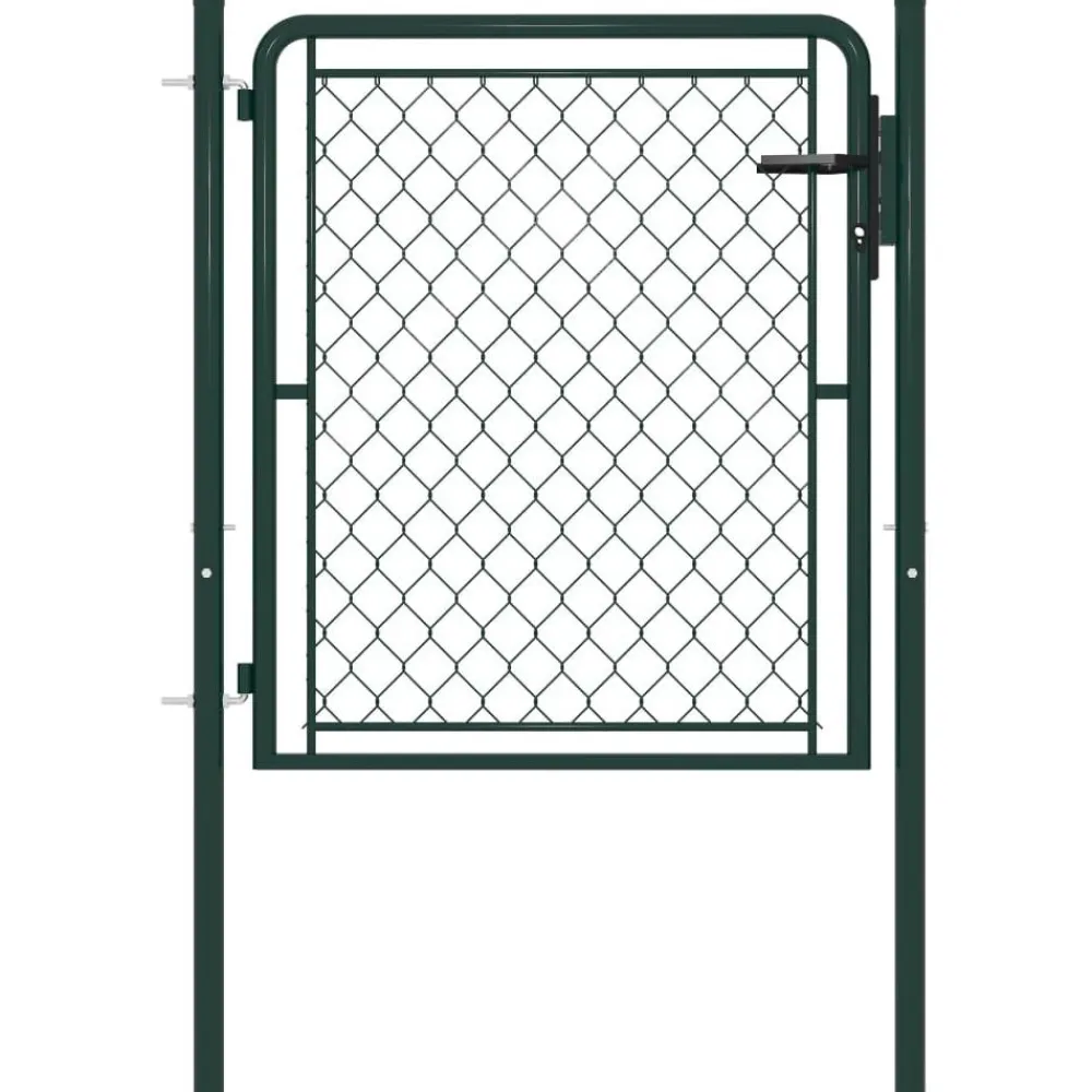 New FinePRICE Puutarhaportti teräs 100x100cm vihreä