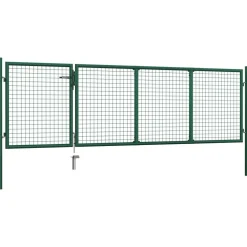 Sale FinePRICE Puutarhaportti teräs 350x100cm vihreä