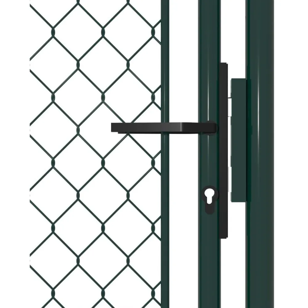 Outlet FinePRICE Puutarhaportti teräs 100x150cm vihreä
