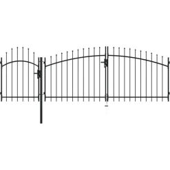New FinePRICE Puutarhaportti teräs 1.75x4m musta