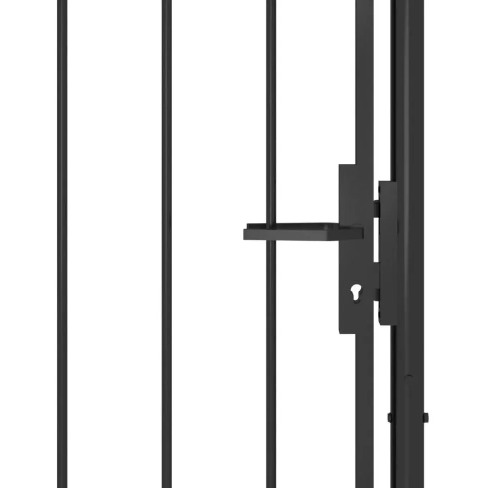 Best FinePRICE Puutarhaportti teräs 1x2.5m musta