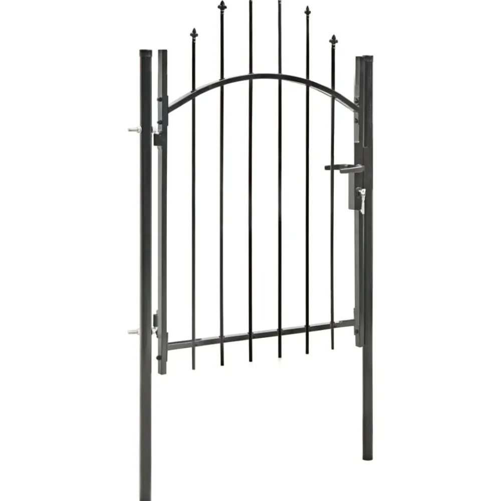 Discount FinePRICE Puutarhaportti teräs 1x1.75m musta