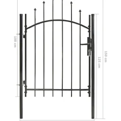 Discount FinePRICE Puutarhaportti teräs 1x1.5m musta