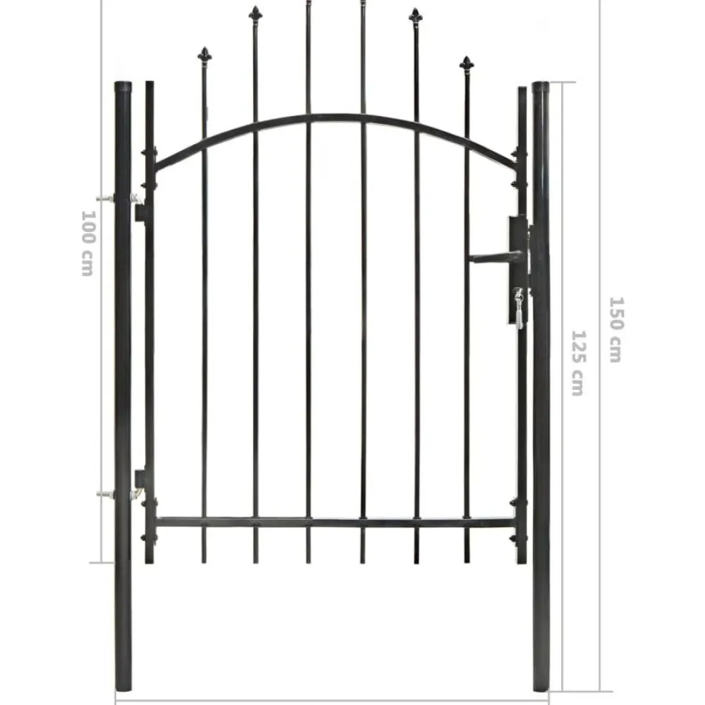 Discount FinePRICE Puutarhaportti teräs 1x1.5m musta