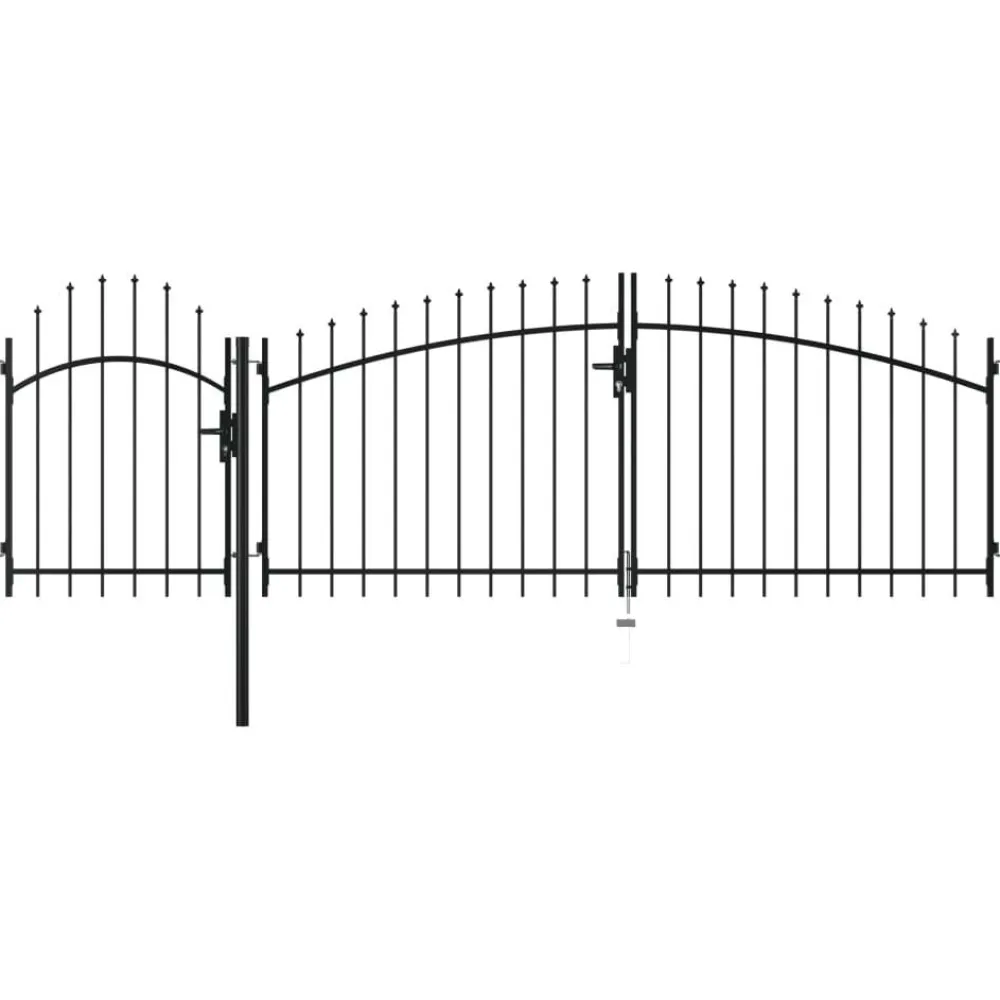 Outlet FinePRICE Puutarhaportti teräs 2x4m musta