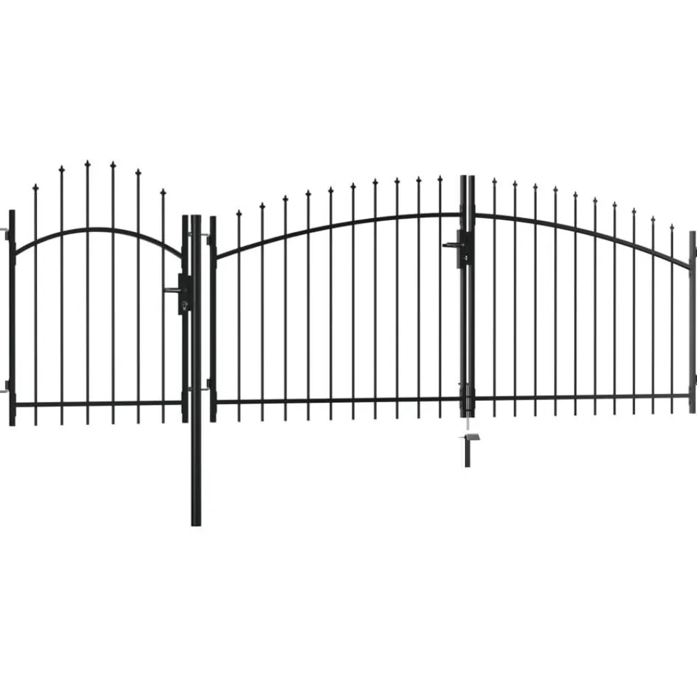 Outlet FinePRICE Puutarhaportti teräs 2x4m musta