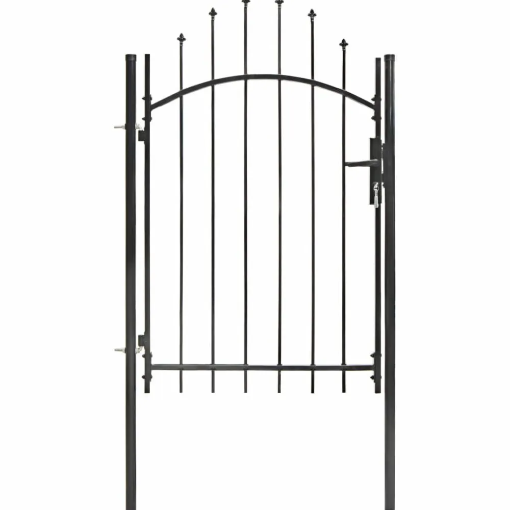 Discount FinePRICE Puutarhaportti teräs 1x2m musta