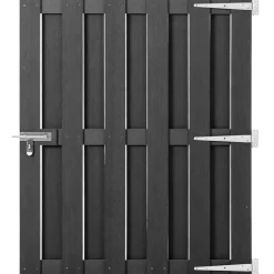 Hot FinePRICE Puutarhaportti WPC 100x112 cm harmaa