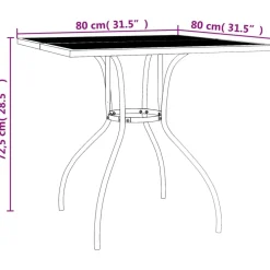Discount FinePRICE Puutarhapöytä antrasiitti 50x50x72 cm teräsverkko