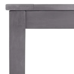 FinePRICE Puutarhapöytä harmaa kuultomaali 140x80x74 cm täysi akaasiapuu (11849)