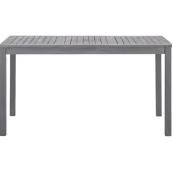 FinePRICE Puutarhapöytä harmaa kuultomaali 140x80x74 cm täysi akaasiapuu (11849)