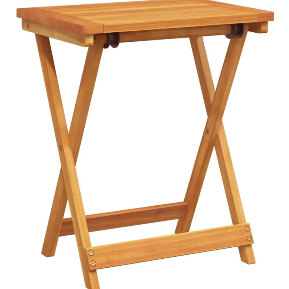 Best FinePRICE puutarhapöytä Kokoontaittuva 50x36x60 cm täysi akasiapuu (64895)