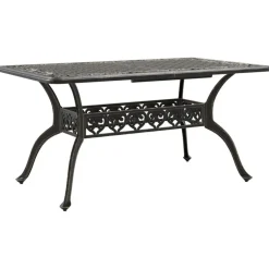 Outlet FinePRICE Puutarhapöytä pronssi 150x90x72 cm valualumiini (02803)