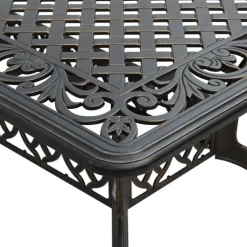 Outlet FinePRICE Puutarhapöytä pronssi 150x90x72 cm valualumiini (02803)