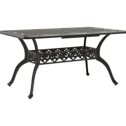 Outlet FinePRICE Puutarhapöytä pronssi 150x90x72 cm valualumiini (02803)