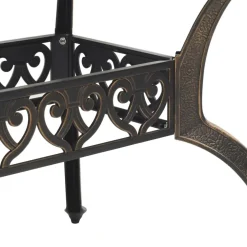 Outlet FinePRICE Puutarhapöytä pronssi 150x90x72 cm valualumiini (02803)