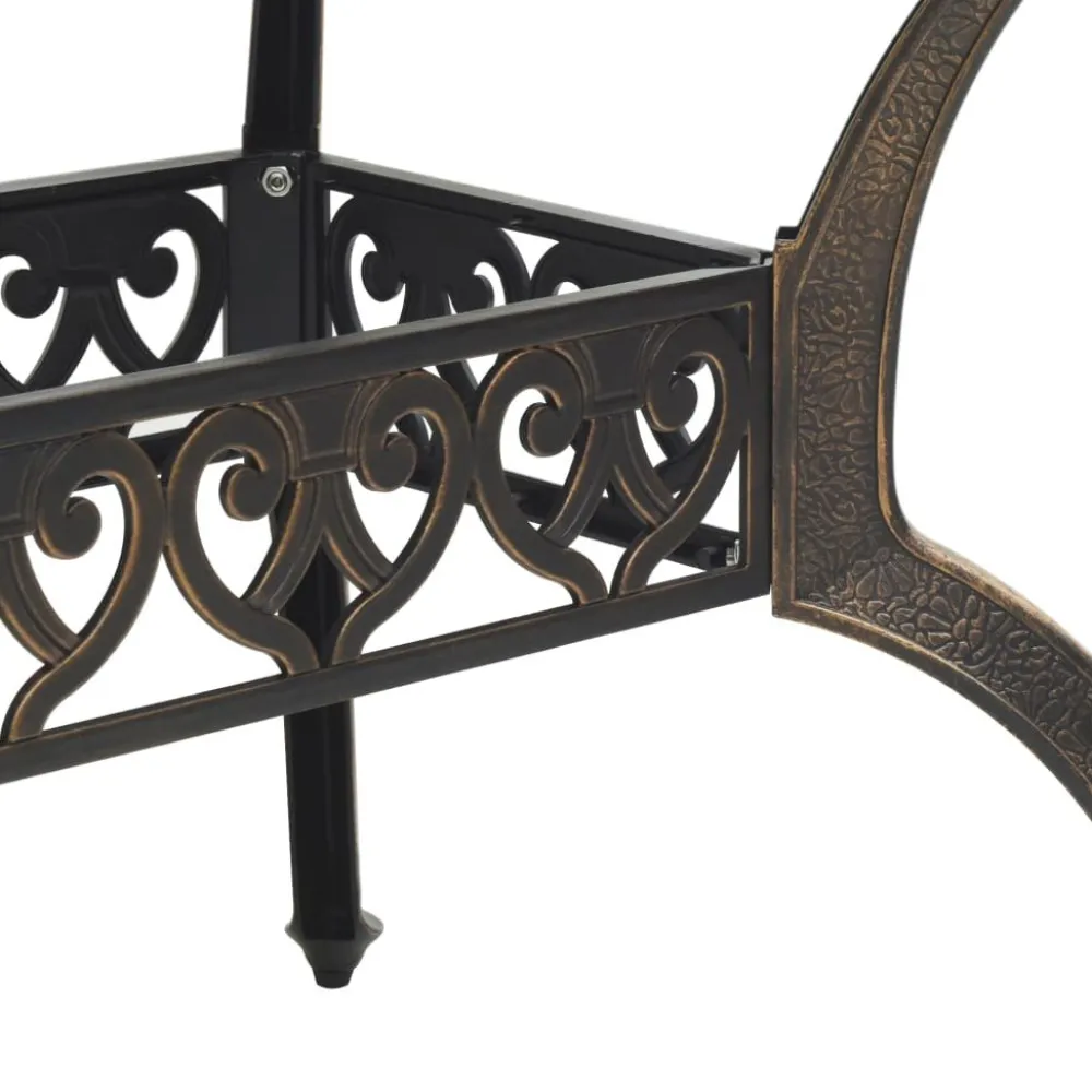 Outlet FinePRICE Puutarhapöytä pronssi 150x90x72 cm valualumiini (02803)