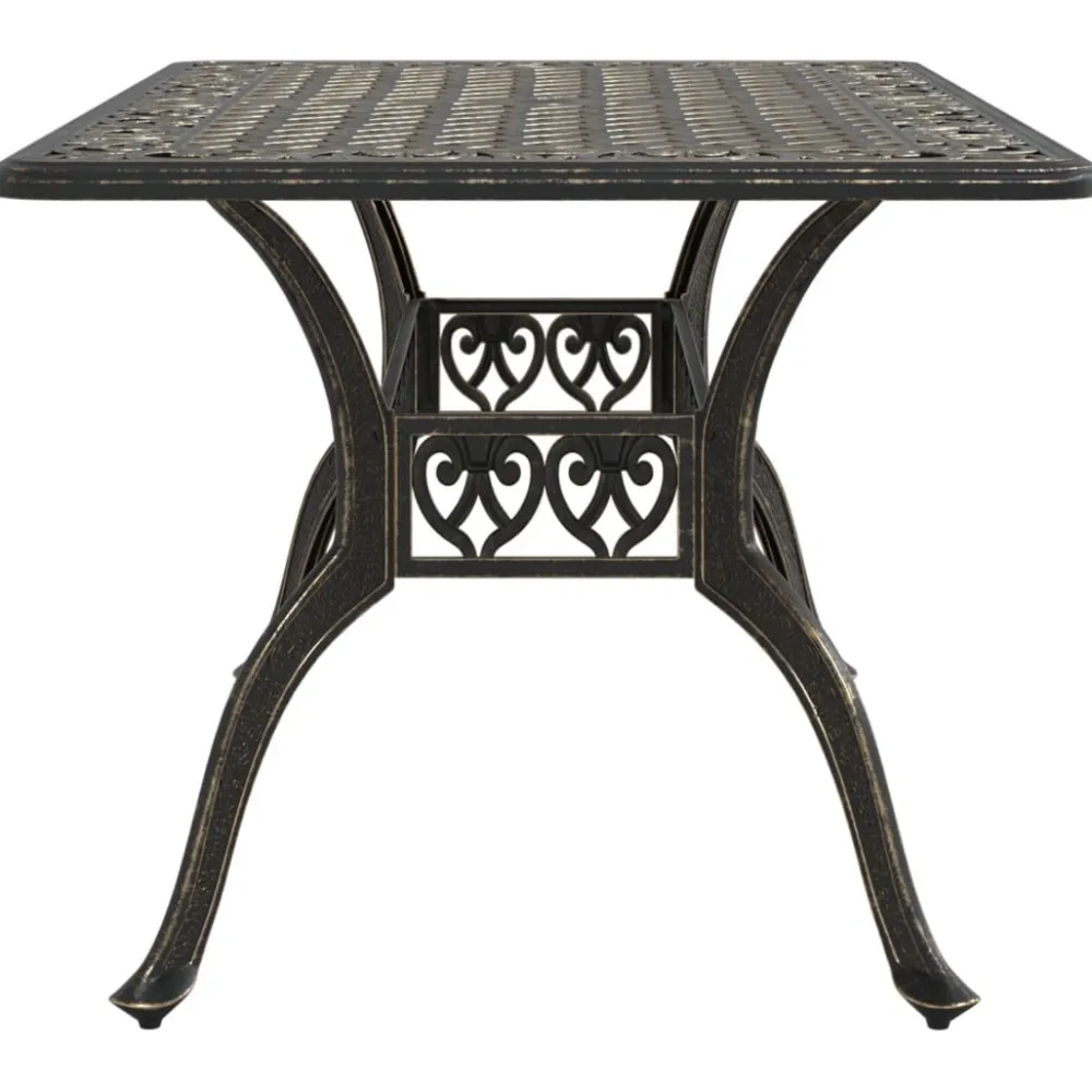 Outlet FinePRICE Puutarhapöytä pronssi 150x90x72 cm valualumiini (02803)