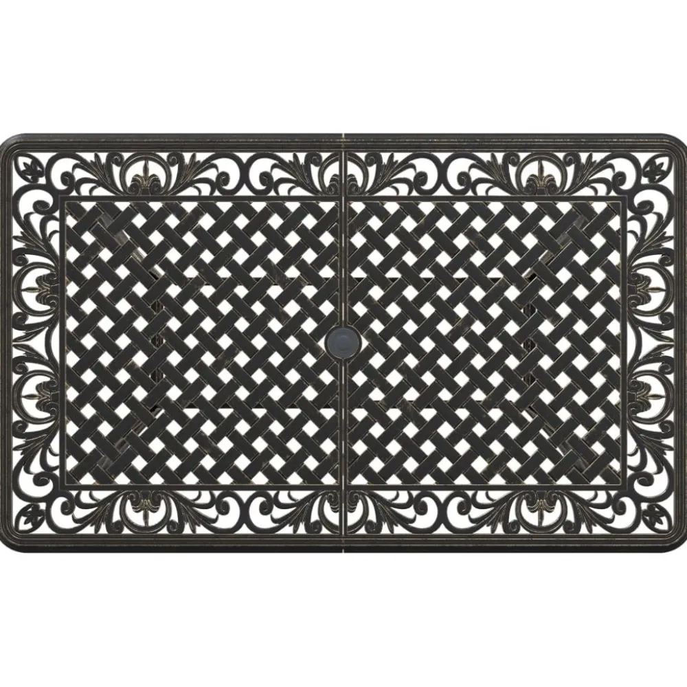 Outlet FinePRICE Puutarhapöytä pronssi 150x90x72 cm valualumiini (02803)