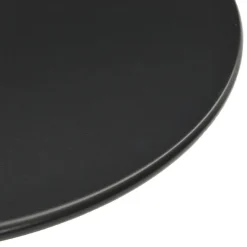Hot FinePRICE Puutarhapöytä pyöreä musta Ø50x72 cm teräs (09308)