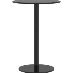 Hot FinePRICE Puutarhapöytä pyöreä musta Ø50x72 cm teräs (09308)