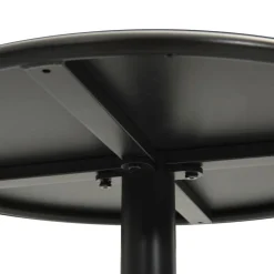 Online FinePRICE Puutarhapöytä pyöreä musta Ø60x105 cm teräs (09309)
