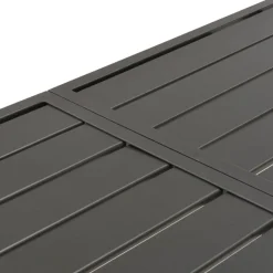 FinePRICE Puutarhapöytä 180x83x72 cm teräs tummanharmaa