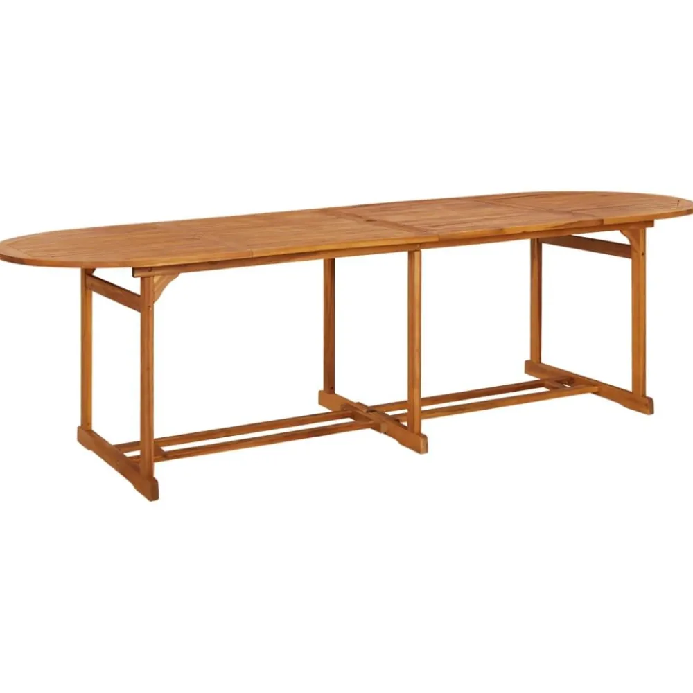 Outlet FinePRICE Puutarharuokapöytä 280x90x75 cm täysi akaasiapuu (15950)