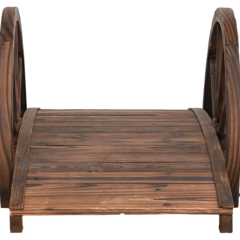 Discount FinePRICE Puutarhasilta puolipyörällä 99x50x38 cm täysi kuusi (63338)