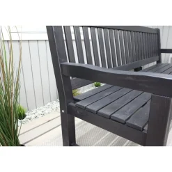 Outlet Baltic Garden Puutarhasohva Brooklyn 190cm mustaa