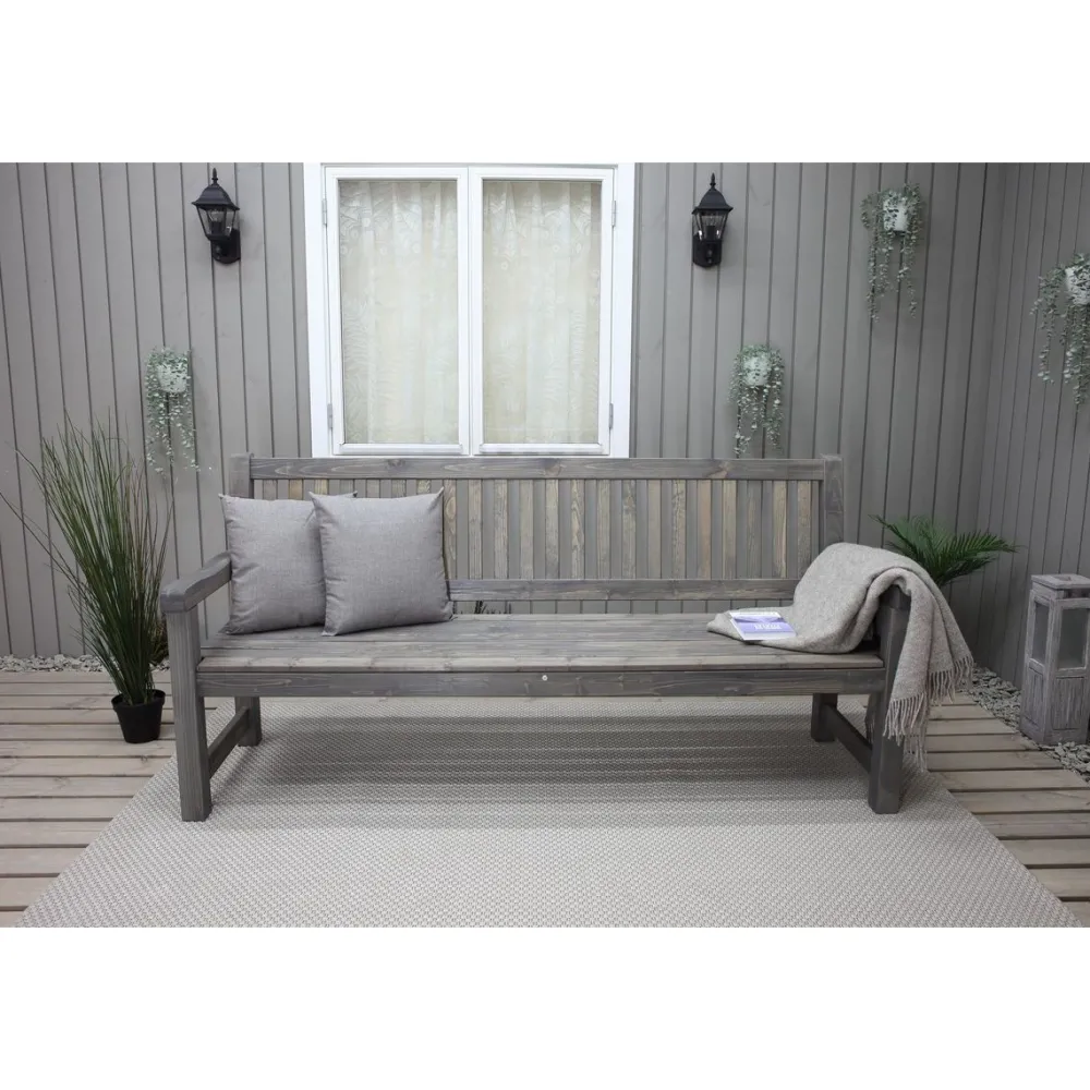 Outlet Baltic Garden Puutarhasohva Brooklyn 190cm mustaa