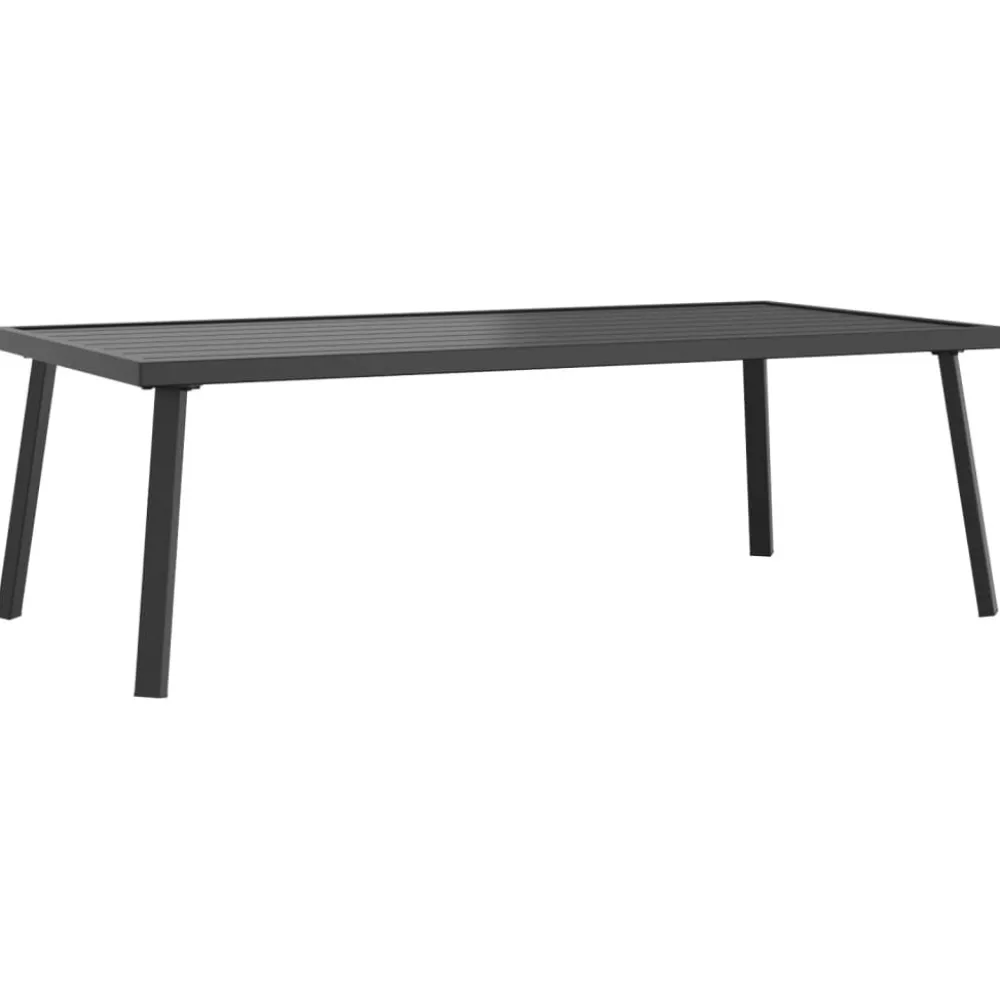 Sale FinePRICE Puutarhasohvapöytä antrasiitti 110x55x35 cm teräs