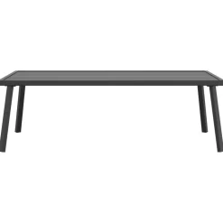 Sale FinePRICE Puutarhasohvapöytä antrasiitti 110x55x35 cm teräs