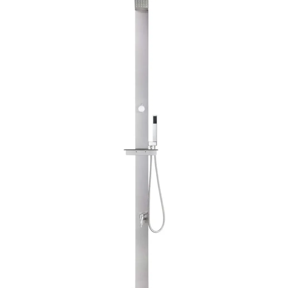 New FinePRICE Puutarhasuihku 220cm ruostumaton teräs