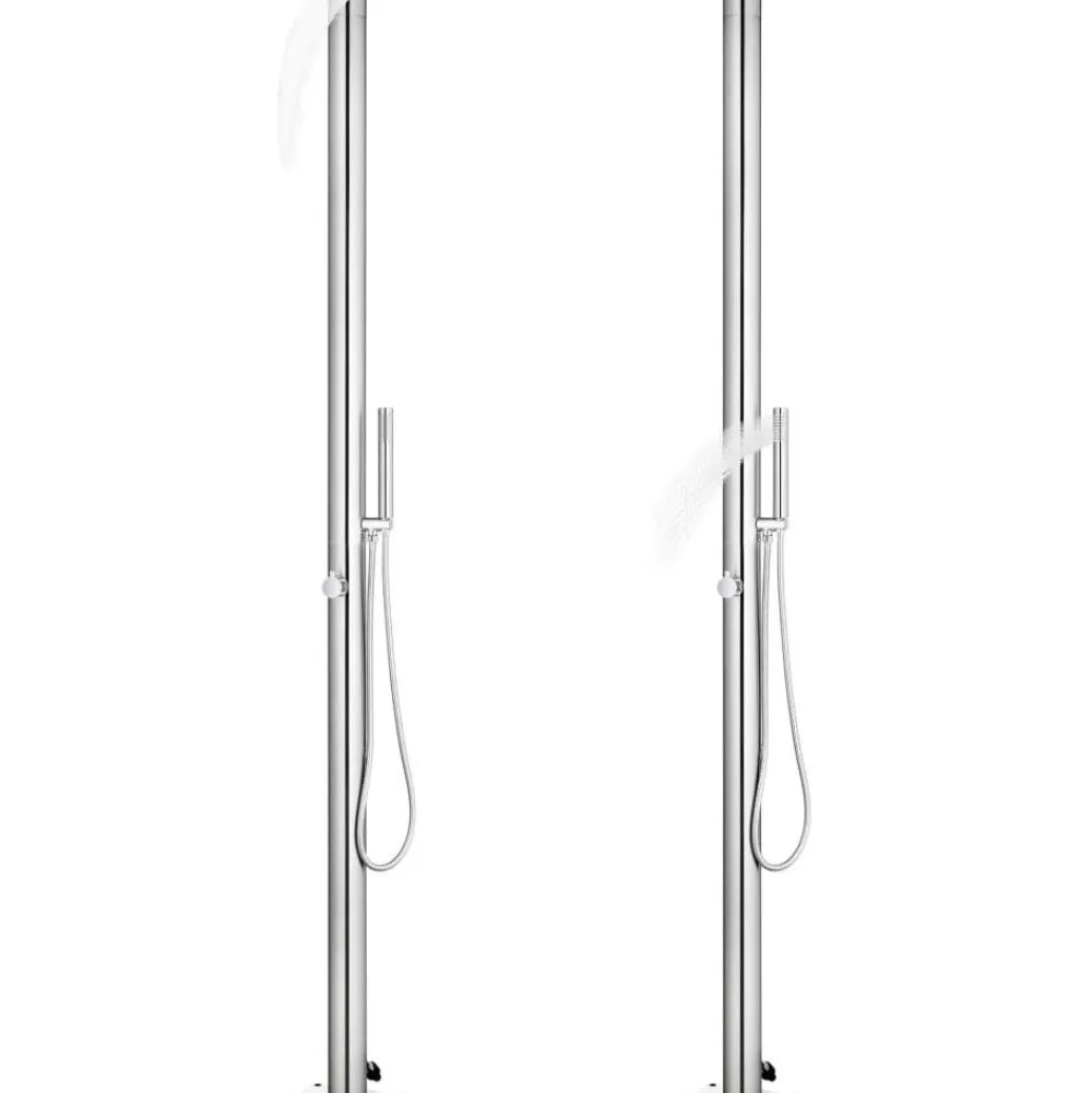Outlet FinePRICE Puutarhasuihku 220 cm ruostumaton teräs