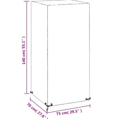 FinePRICE Puutarhatuolisuojat 8 purjerengasta 75x70x140 cm polyeteeni