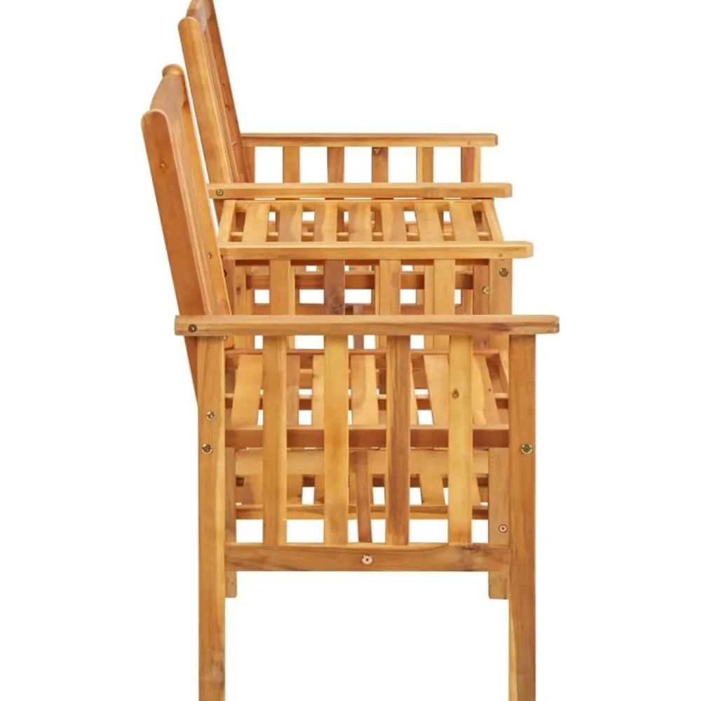 Online FinePRICE Puutarhatuolit teepöydällä 159x61x92 cm täysi akaasiapuu