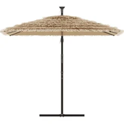 Sale FinePRICE Puutarhavarjo LED-valot ja terästanko ruskea 246x246x230 cm (05086)