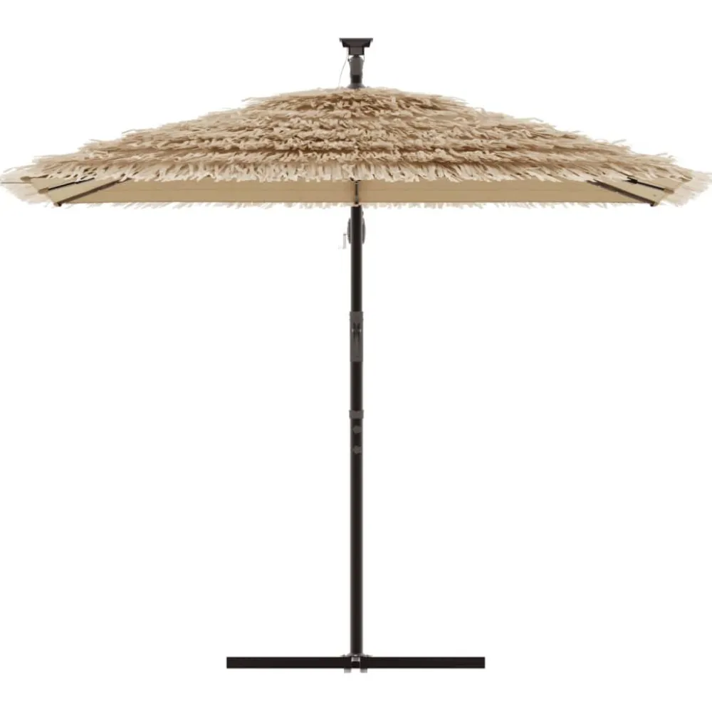 Sale FinePRICE Puutarhavarjo LED-valot ja terästanko ruskea 246x246x230 cm (05086)