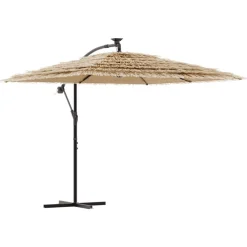Sale FinePRICE Puutarhavarjo LED-valot ja terästanko ruskea 246x246x230 cm (05086)