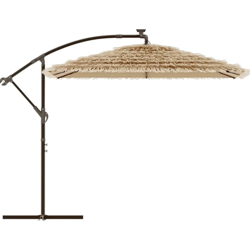 Sale FinePRICE Puutarhavarjo LED-valot ja terästanko ruskea 246x246x230 cm (05086)