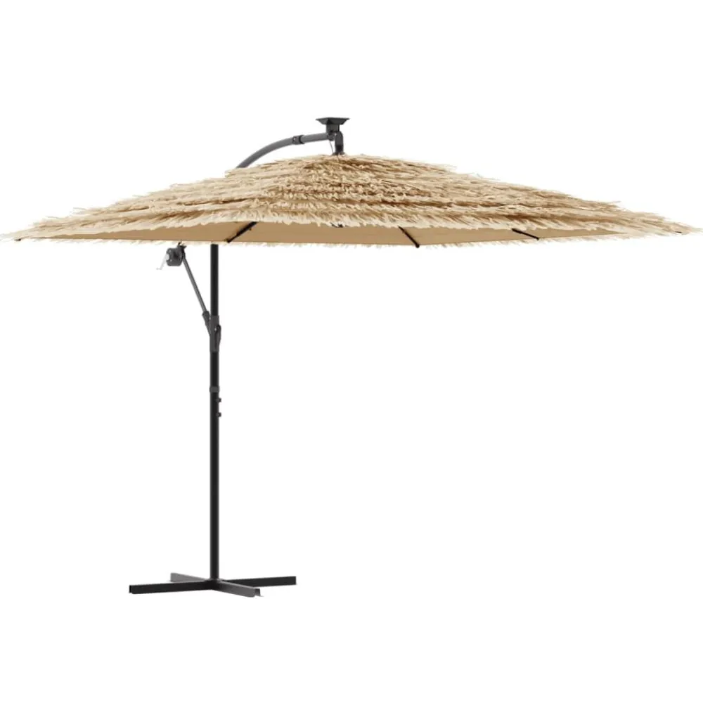 Sale FinePRICE Puutarhavarjo LED-valot ja terästanko ruskea 269x269x235 cm (05087)