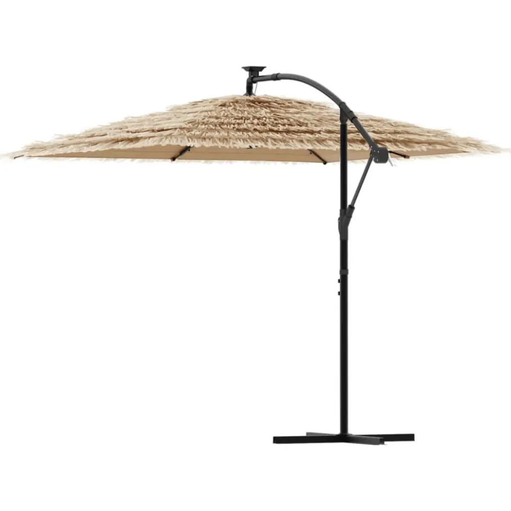 Sale FinePRICE Puutarhavarjo LED-valot ja terästanko ruskea 269x269x235 cm (05087)